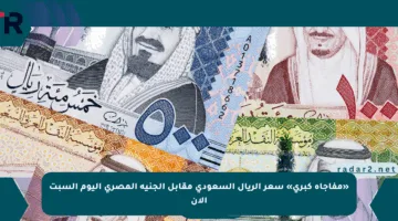 «مفاجأة كبرى» سعر الريال السعودي مقابل الجنيه المصري اليوم السبت الآن